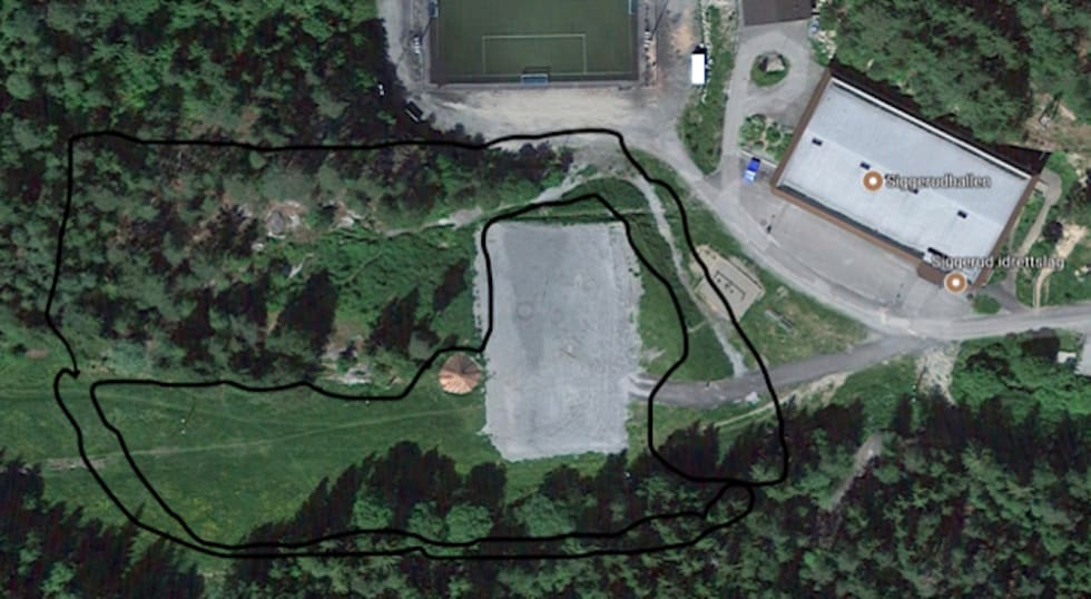 Her byggerSiggerud og Sørmarka SK nytt ferdighetssenter som skal stå ferdig til sykkelsesongen. Illustrasjon: Trond Dyrnes Siggerud anlegg 1000x