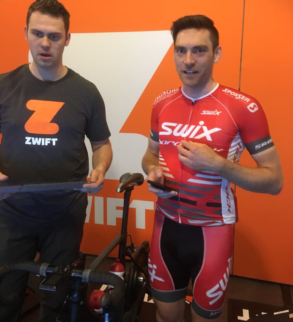 KLAR: Vidar Mehl like før finalerittet i London. Foto: Kristin Falck Vidar Mehl - 2018 Zwift Crit finale - Foto Kristin Falck 1000x