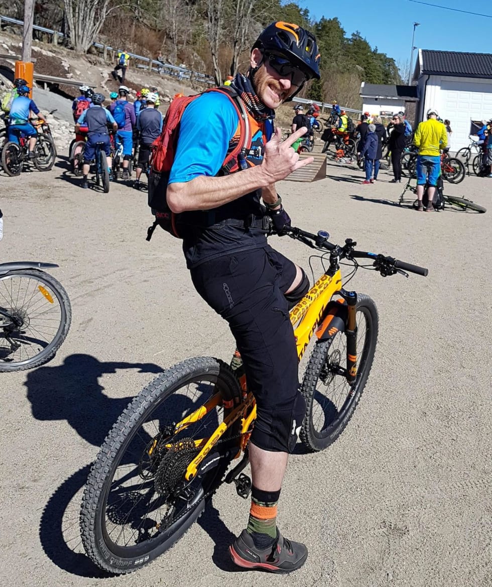 Are Tallaksrud smilte like bredt selv om han i år kom utenfor pallen i cruxekonkurransen. Foto: Marita Damry Are Tallaksrud - Cruxjam - Marita Damry 1200x