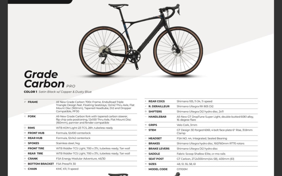 TOPPMODELL: Grade carbon Pro kommer med Ultegra RX Di2 og vil koste 31 999 kroner