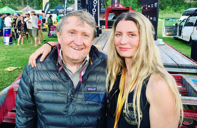 LEGENDER: Mariann Sæther ble nok en gang verdensmester i bratt elvepadling. Her er hun sammen med en annen legende; Rob Lesser under VM på Payette river Idaho. Foto: David Sodomka