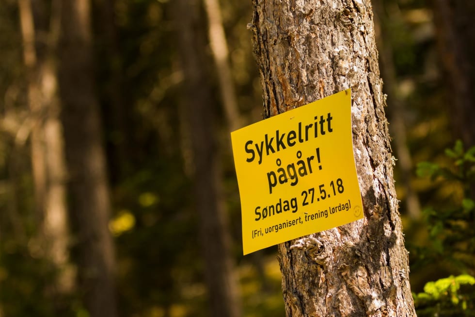 Informasjon til publikum. Foto: Snorre Veggan Sykkelritt pågår - Snorre Veggan