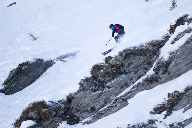 NORGES BESTE HERREMANN: Stinius Hoseth Skjøtskift fra Oppdal er Norges beste på FWQ-rankingen. Her fra mandagens to-stjerners konkurranse i Verbier. Foto: FWQ