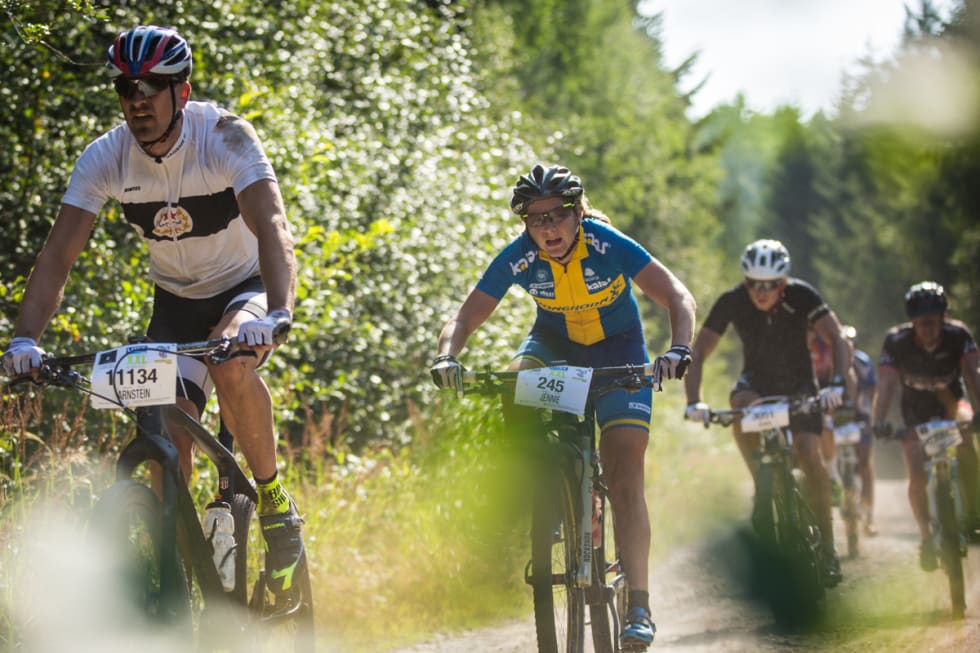Jennie Stenerhag vant både i 2014 og 2015, og ligger an til å gjøre hattrick i Grenserittet i år. Foto: Snorre Veggan Jennie Stenerhag - Grenserittet 2014 - Snorre Veggan