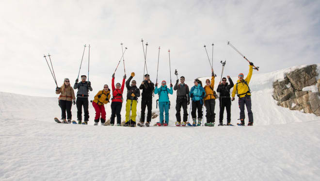 FESTIVAL: Fint vær og nok snø under toppturfestivalen i Rosendal. Foto: Rolf Christian Mehl