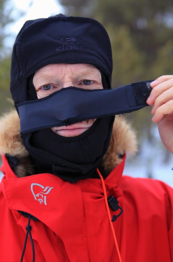 GODT RÅD FRA BØRGE: En god ansiktsmaske, gjerne i neopren.