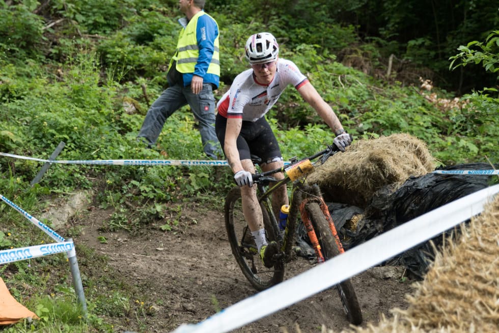 Petter Fagerhaug under verdenscuprunden i Albstadt i mai. Foto: Bengt Ove Sannes Petter Fagerhaug - XCO WC Albstadt 2018 - Bengt Ove Sannes 1400x933