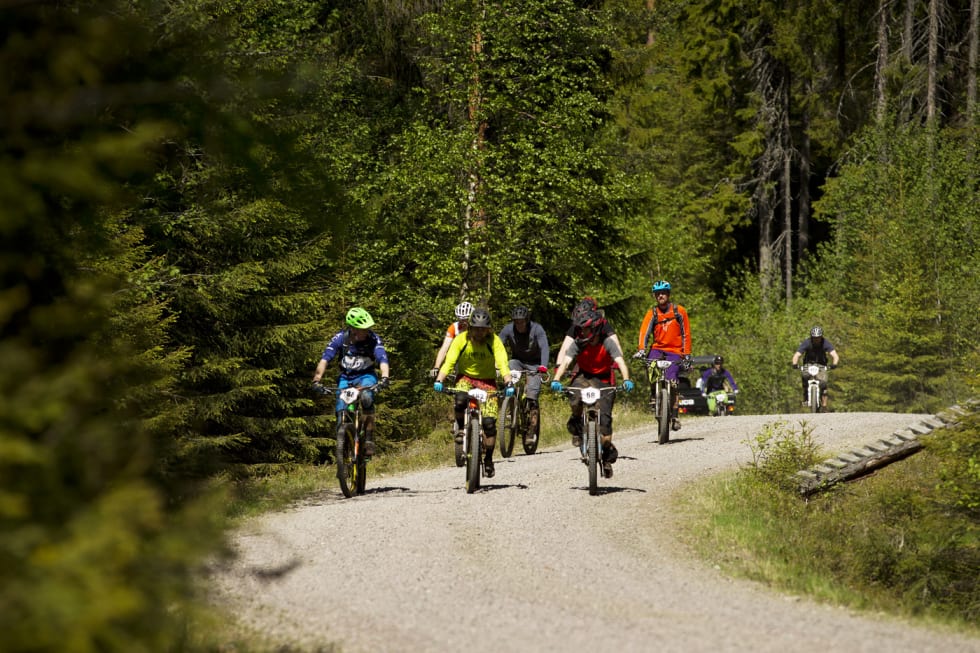 STEKING: Med unntak av noen få regndråper, var det solskinn over Traktor Bike Park hele søndag. _KHK5496