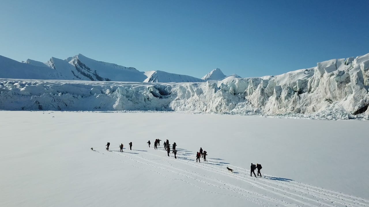Tur på Svalbard under opptak.