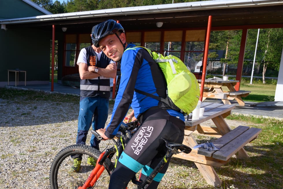 Martin Støvern forteller om gode bein og få problemer underveis på de 70 milene over Finnmarksvidda. Han brukte 62 timer og 49 minutter på rittet. Foto: Morten Broks