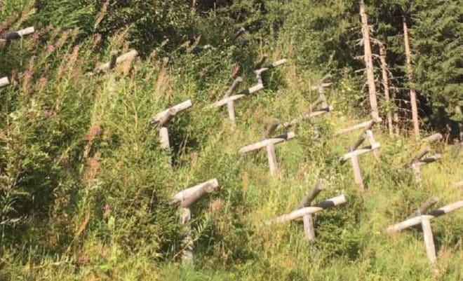 STØTTEBEN: Slike støtter er ment å brukes for å skredsikringsarbeidet i Totteskogen. Illustrasjon fra Planbeskrivelsen.