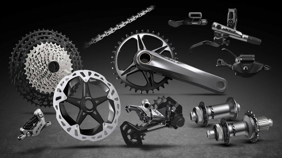 I ALL SIN PRAKT: Dette er de nye XTR-komponentene fra Shimano.