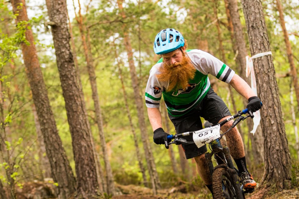 SEIER: Aslak Mørstad har vært et fast innslag i TSR siden starten. I år gikk han helt til topps, for første gang, i klassen 40-44. (foto: Snorre Veggan) terrengsykkelrittet-8881a