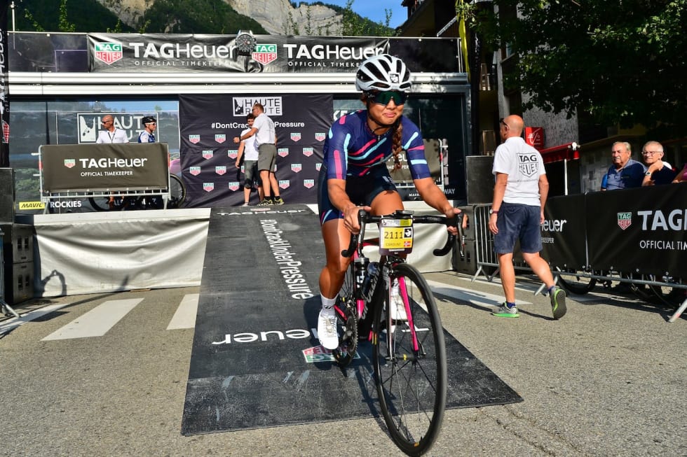PROFT: Caroline Vamnes på start av etappe fire i Haute Route Alpes 2017. Foto: Haute Route Caroline Vamnes - Haute Route Alpes 2017 - Foto Privat 1400x933