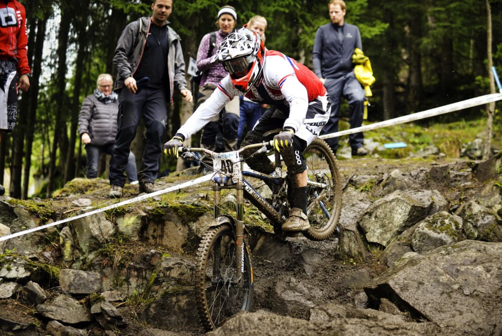 PÅ HJEMMEBANE: Espen fikk kjøre Masters-VM på "hjemmebane" i Hafjell i 2014, hvor han tok sølv. Foto: Kent Murdoch Espen Johnsen Foto Kent Murdoch