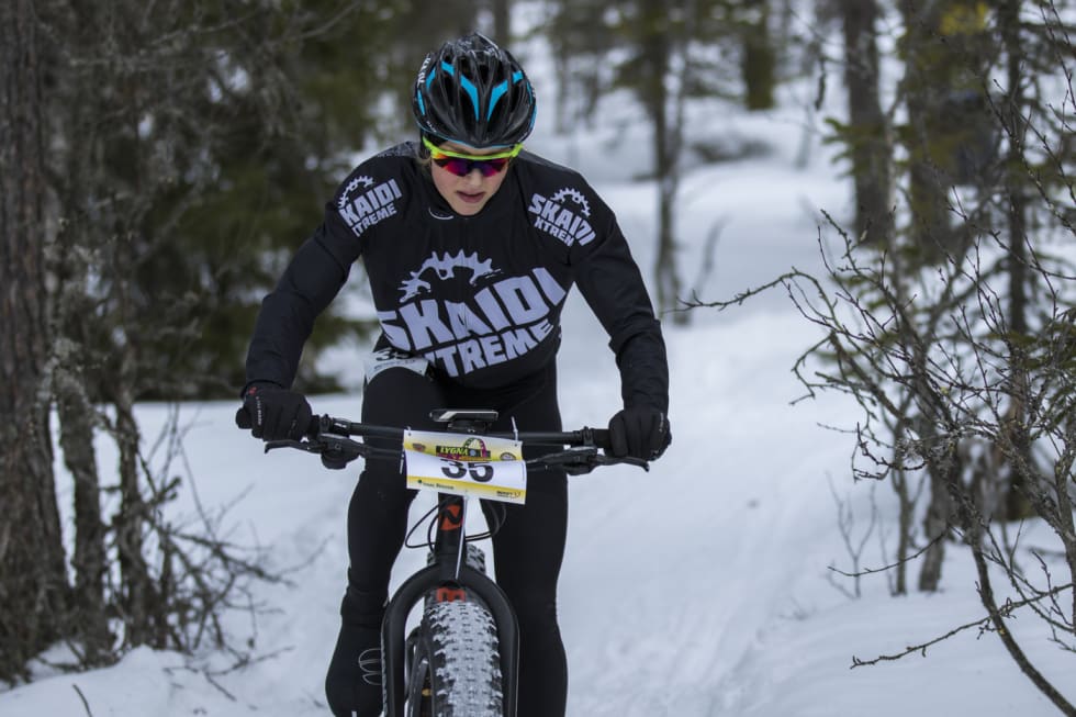Team Terrengsykkels Rakel Birkeli tok sølv i det uoffisielle NM på Lygna i 2017. Foto: Per-Eivind Syvertsen Rakel Birkeli NM Lygna 2017 Foto Per-Eivind Syvertsen
