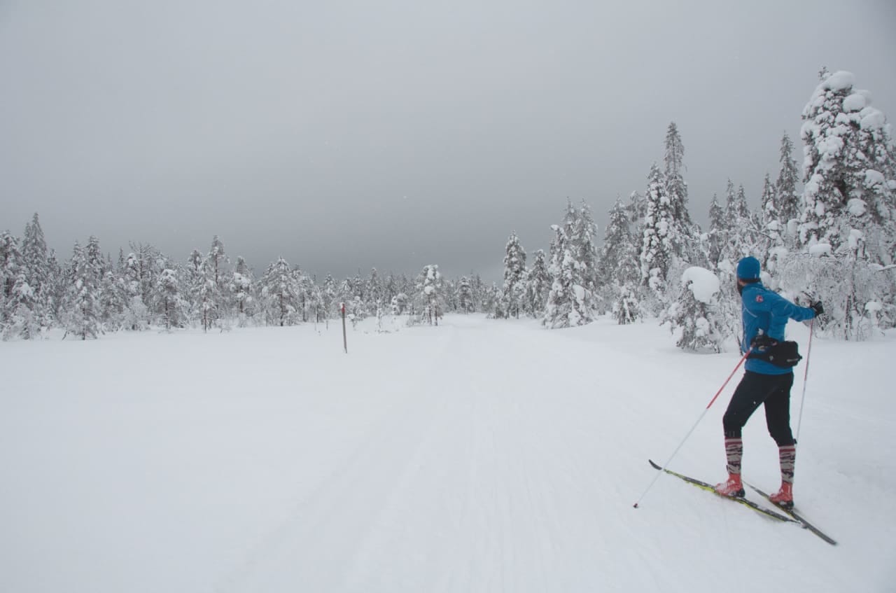 Et drikkebelte er lettvint å ta med seg på langrennsturen. Foto: Gunhild Aaslie Soldal