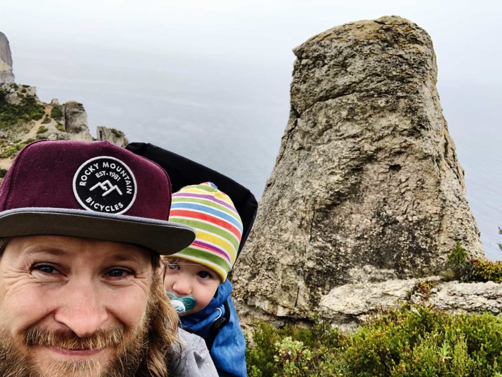 FRA EN FjELLTUR: Det blir ikke mange turer for en trebarnsfar og hyttevert, men den hender. Foto: Privat