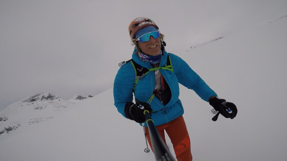 TØFT: Det var tidvis skikkelig brøyteføre, forteller Gjermund Nordskar. Foto: Martin I. Dalen Gjermund Nordskar - Høgruta alene 2018 - Martin I Dalen 1200x