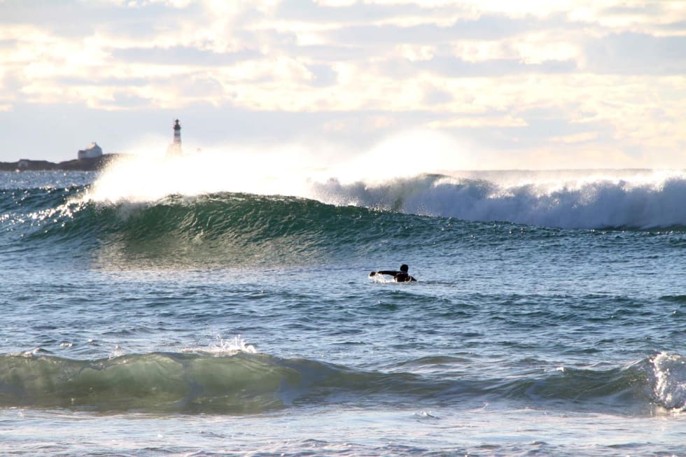 Nirvana. Et par padletak unna dere barna surfet var det rom for selvrealisering. Foto: Audun Holmøy Røhrt