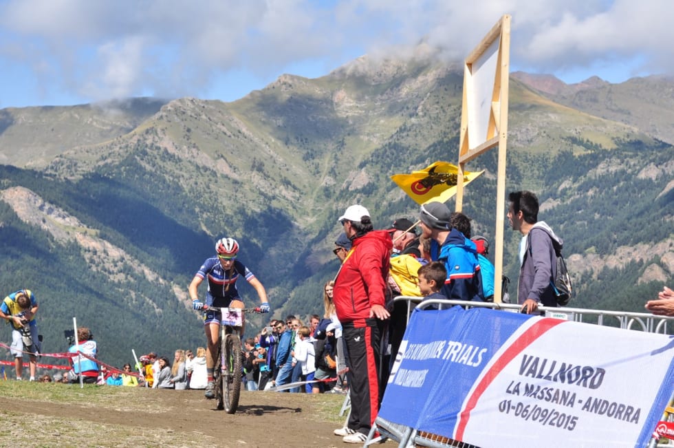 OVERLEGEN: Allsidige Pauline Ferrand Prevot var i en egen klasse i høyden i Andorra.