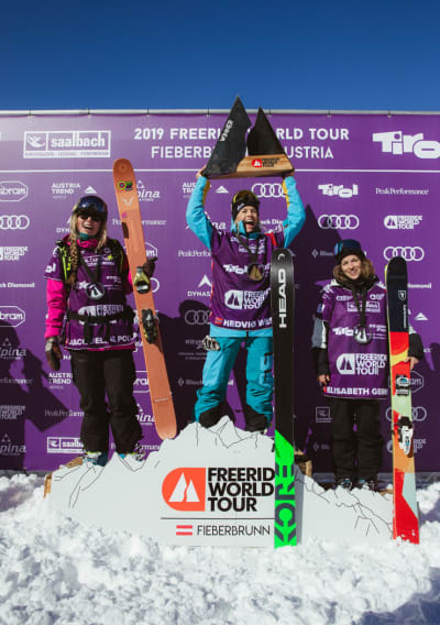 STOKA: Hedvig er temmelig fornøyd med sin første seier i FWT: Foto: Jeremy Bernard