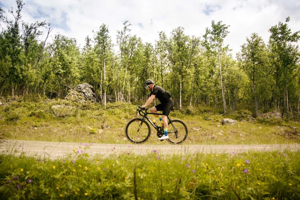 PARALLELLSLALOM: Siste del av turen følger veien tett i tett på Bergensbanen.
