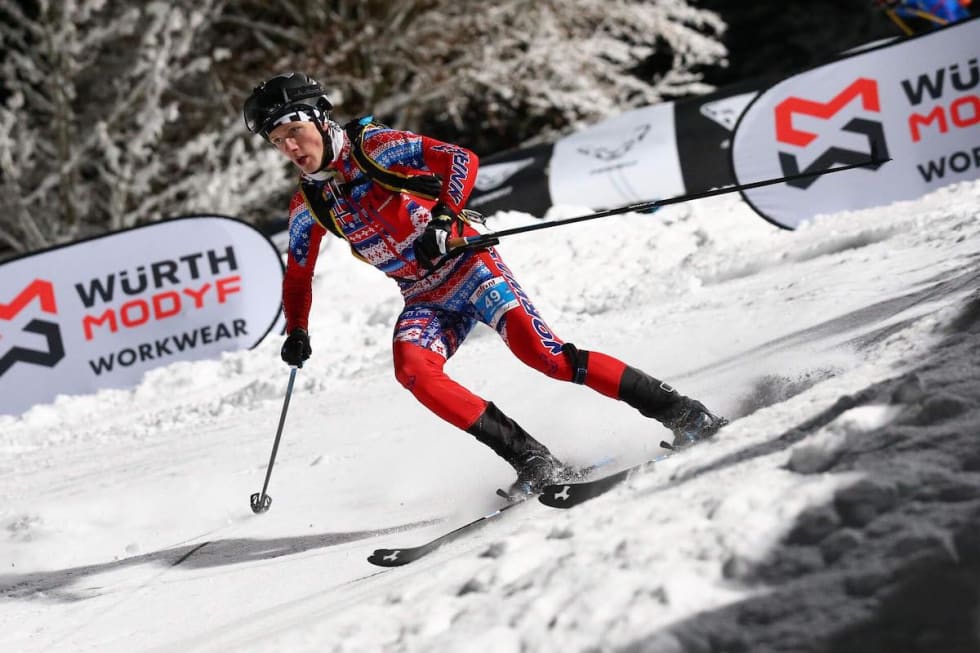 Hans-Inge Klette under verdenscupdebuten i Østerrike i januar. Foto: Arrangøren