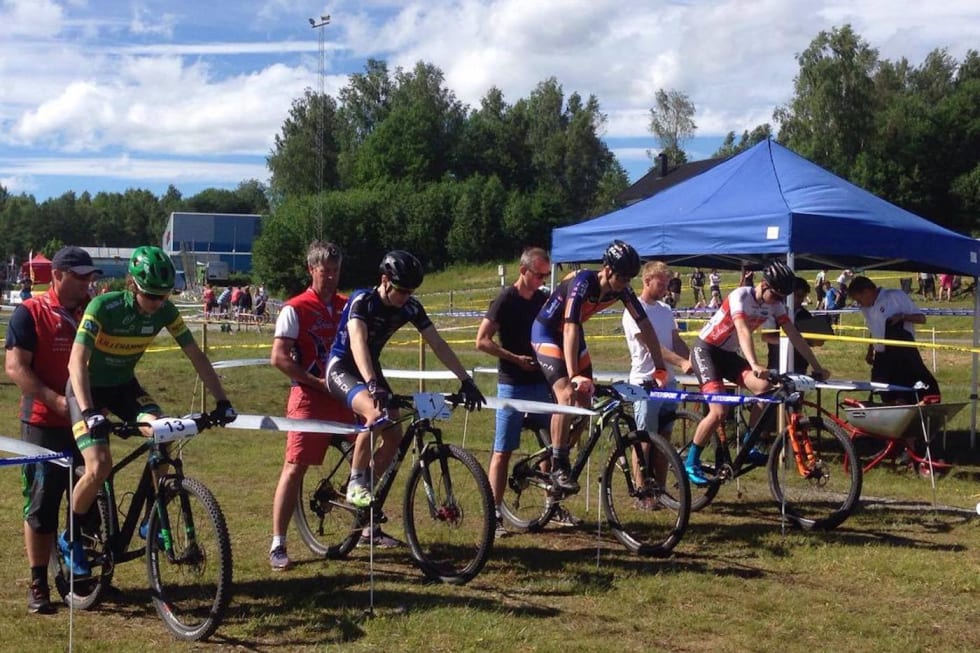 Herrenes A-finale fra venstre: Erik Hægstad, Martin Siggerud, Eskil Evensen-Lie og Gabriel Slinger. Foto: Lena Øverbye NM XCE Erik Hægstad - Martin Siggerud - Eskil Evensen-Lie - Gabriel Slinger - Foto Lena Øverbye 1400x933
