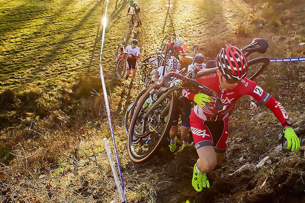 BRONSE: Fredrik Haraldseth snappet tredjeplassen fra lagkollega Morten Vaeng på siste del av rittet. Foto: Pål Westgaard Fredrik Haraldseth - NM kross Arendal 2017 - Pål Westgaard 1400x933