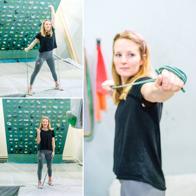 LETT STRIKK: Tina Hafsaas begynner alltid oppvarming med lette strikkøvelser. Foto: Bjørnar Smestad 175F6DE9-3347-44E5-AE9F-FCE1EFBF9C50
