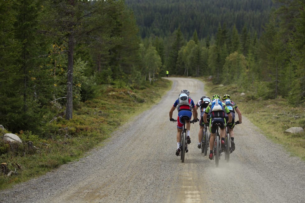 INNHENTING: De som ikke hang med en gruppe ut av skogspartiene, fikk en lang og drøy jobb med å hente inn nærmeste gruppe foran. (foto: Kristoffer H. Kippernes) _KHK4539