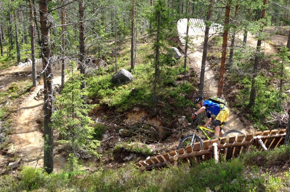 Hans Rey fant fort flyten i Trysil, som han spår en lysende framtid som sykkeldestinasjon. Foto: Ingeborg Scheve Hans Rey red trail trysil - Foto Inge Scheve