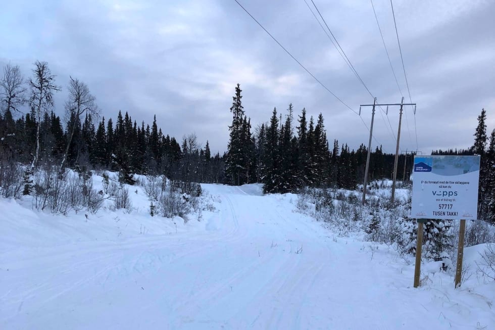 Slik var forholdene på Skrautvål-Leirin torsdag ettermiddag, der det er 24km oppkjørte løyper. Foto: Ole Christian Nymoen