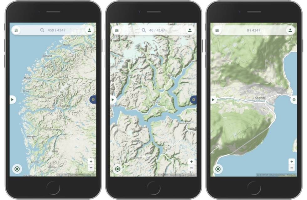 NYTT KART: Selve Trailguidekartet har blitt kraftig oppgradert nytt trailguide-kart