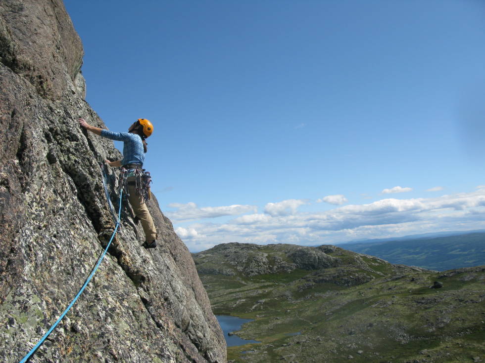 OGSÅ EN KLATREDESTINASJON: Hemsedal kan by på mye bra klatring, noe som vil være en læringsarena for de nye studentene. Foto: Jørgen Aamot 2 foto_Jørgen Aamot