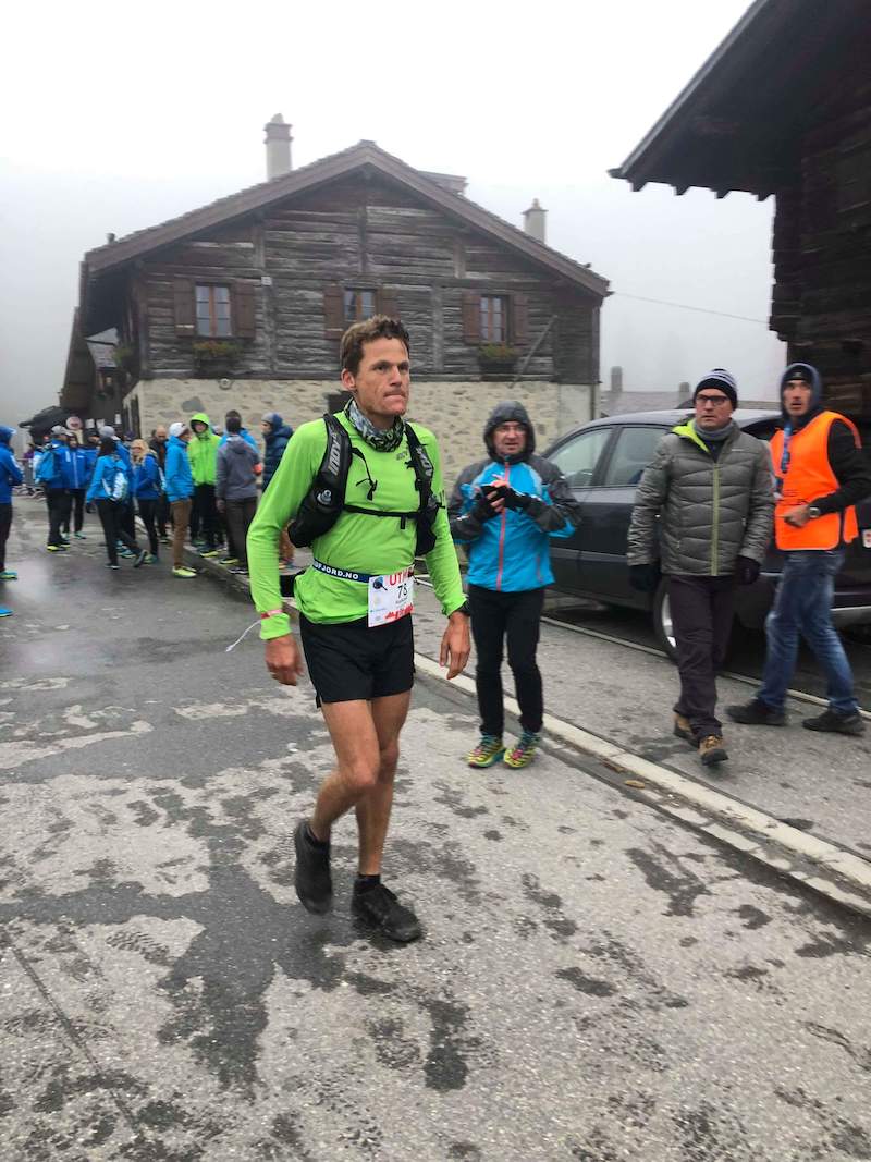 Hallvard Schjølberg underveis i løypa på Ultra-Trail Mont Blanc i helga. Foto: Privat Hallvard Schjølberg - UTMB 2018 - Privat 800x