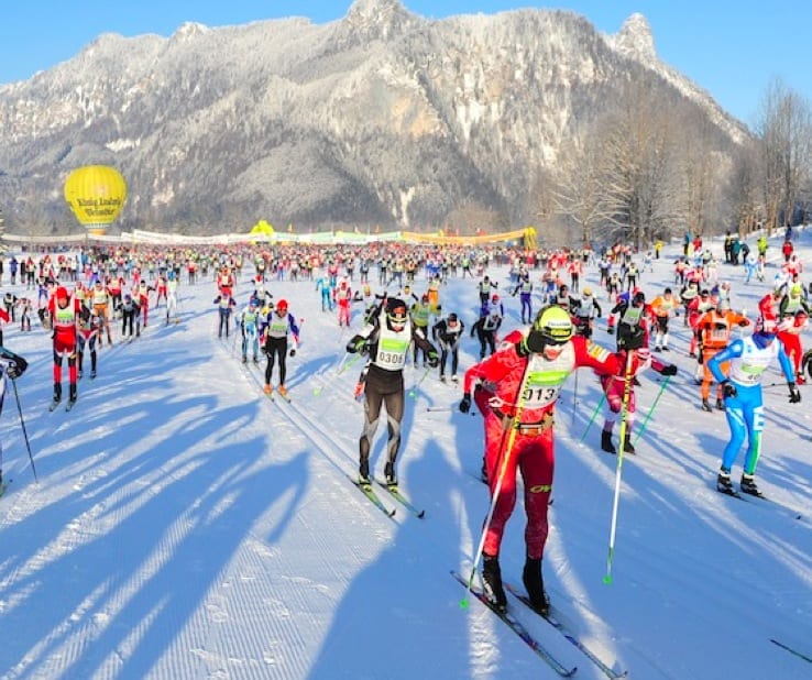 I Garmisch-Partenkirchen kan du teste krefter første helgen i februar. Foto: koenig-ludwig-lauf.com