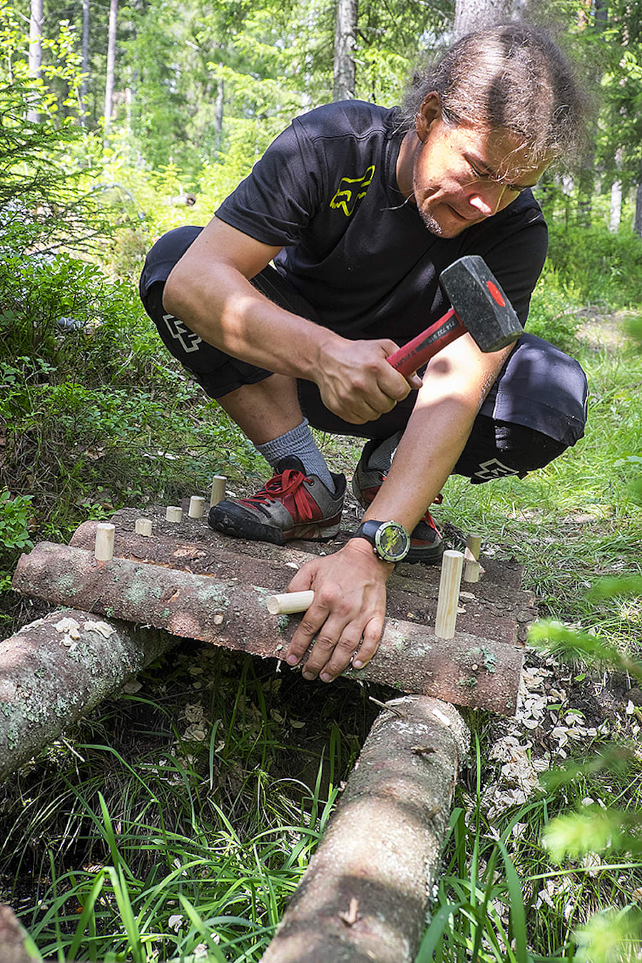 Are Siland engasjerte seg med stibygging i Skullerudprosjektet. Foto: Bjørn Enoksen Are Siland - Foto Bjørn Enoksen 900x