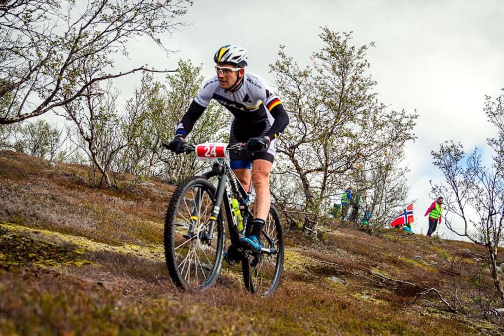 Karl Platt måtte se seg grundig slått av den lynraske dansken. Foto: Ziggy Reklamehuset Nord/Skaidi Xtreme Karl Platt Skaidi Xtreme 2016 - Ziggi - Reklamehuset Nord 1400x933