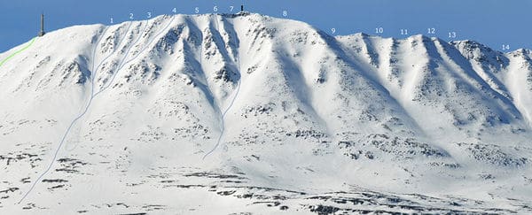RENNENE: Dette oversiktsbildet over rennene fra Gaustatoppen er publisert på forumet til Fri Flyt.
