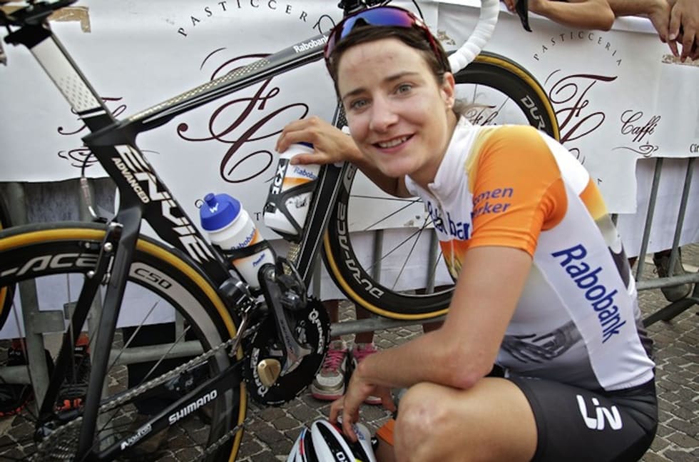 SJEF: Marianne Vos må ta en ufrivillig pause grunnet hamstringskade. Foto: Rabo Liv Vos dura-ace 1400x924