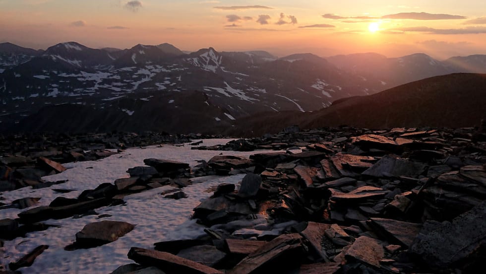 Solnedgang over Rondane. Foto: Gjermund Nordskar Solnedgang over Rondane 2018 - Gjermund Nordskar 1200x