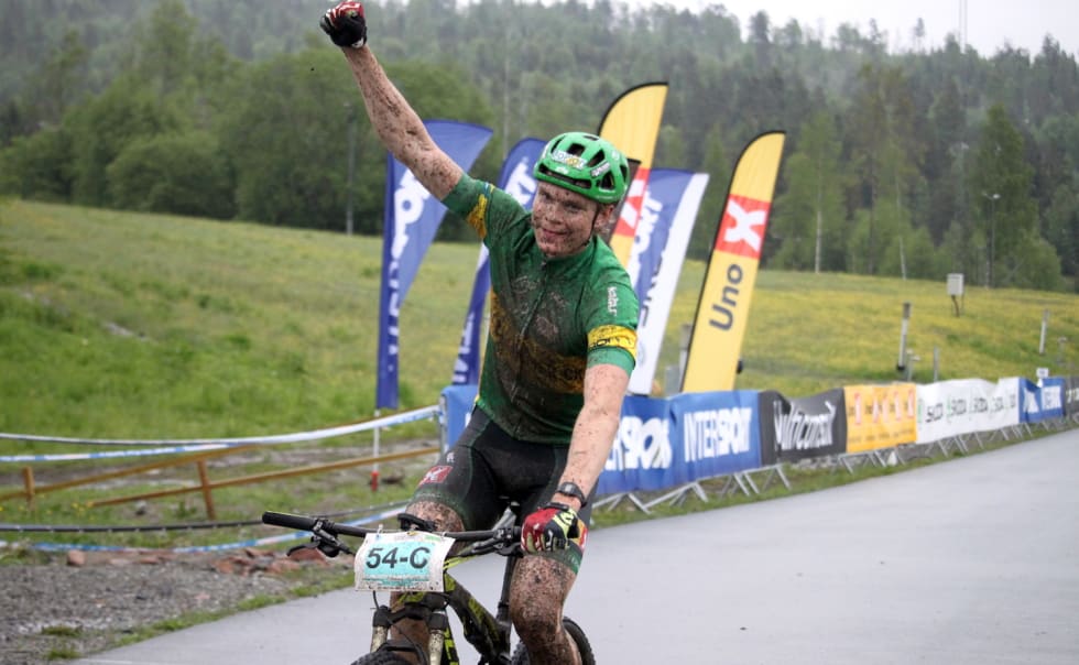 Petter Fagerhaug kjørte både første og siste etappe for LCKs førstelag. Foto: NCF/Cato Korbøl Petter Fagerhaug NC stafett Konnerud - NCF