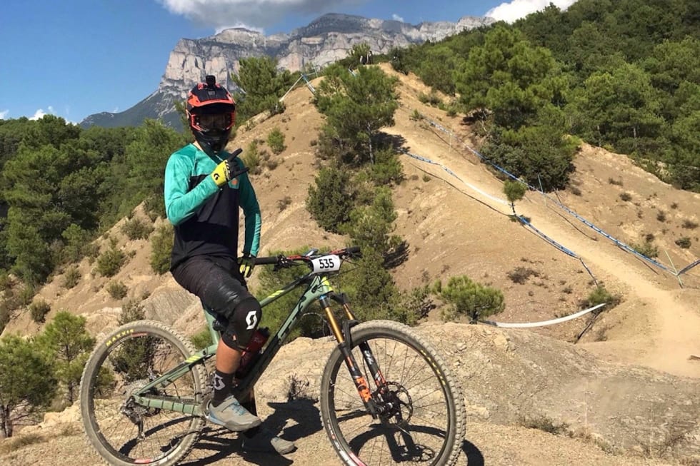 Simen Smestad ble nummer fem i U21-klassen i Enduro World Series i Ainsa. Foto: Privat Simen Smestad - Ainsa 2018 - Privat 1400x933 -1