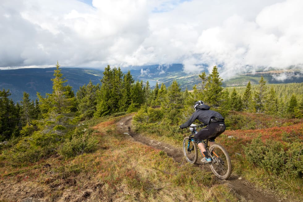 Hafjell enduro byr på en blanding av fjell og skogsterreng. Foto: Sylvain Cavatz Utsikt - Sylvain Cavatz 1400x933