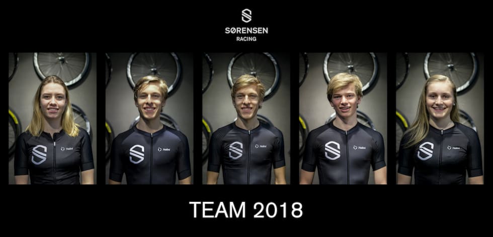 Dette er Sørensen Racing 2018: Marit Sveen, tvillingene Tobias og Anders Johannessen, Knut Røhme og Martine Opsahl. Foto: Arjan Boldingh Team Sorensen Racing - Marit Sveen - Tobias Johannessen - Anders Johannessen - Knut Røhme - Martine Opsahl - Foto Arjan Boldingh 1400x