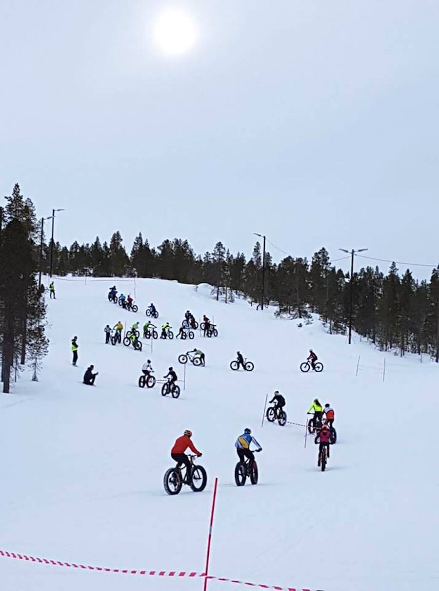 Olavbakken skapte spenning i rittet, med slalåmløype fra bunn til topp. Foto: Nerskogen IL Olavsbakke - Skogen Fatbike 2018 - Nerskogen IL Sykkel 900x