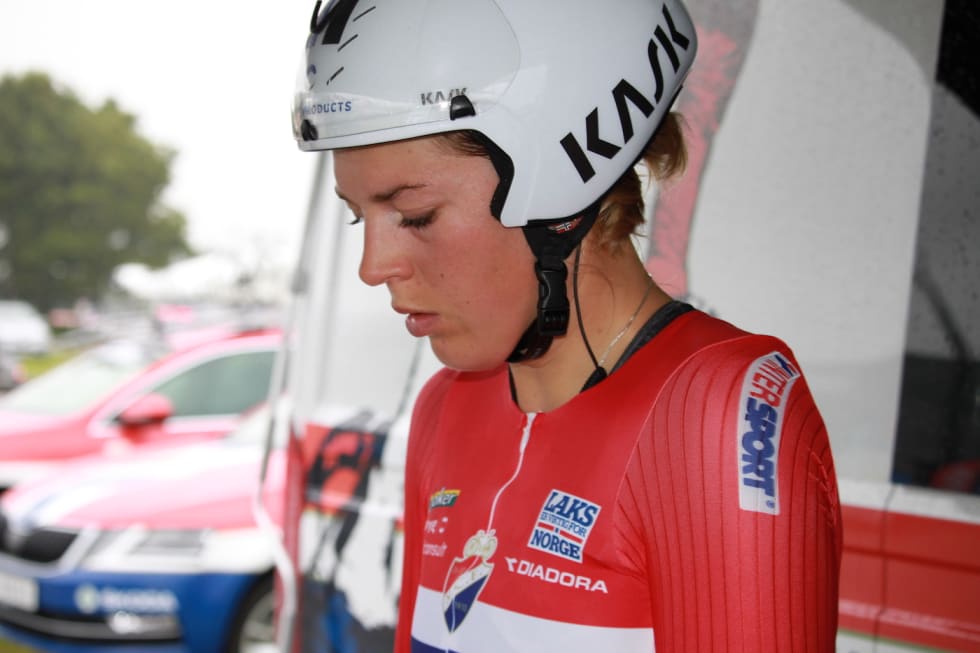 VIL MER: Thea Thorsen kom på 26. plass i temporittet torsdag, og er ikke fornøyd med plasseringen. Foto: NCF Thea Thorsen - EM Tempo 2017 - NCF 1400x933