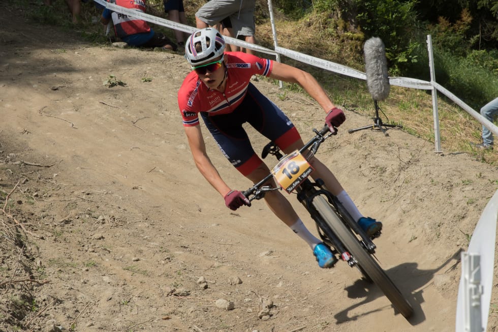 Martin Siggerud er klar for siste runde i verdenscupen. Her fra verdenscupen i Val di Sole i juli. Foto: Bengt Ove Sannes Martin Siggerud - WC Val di Sole July 2018 - Bengt Ove Sannes 1400x933
